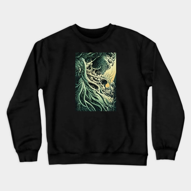 Lovecraftian monster. Comics style illustration Crewneck Sweatshirt by GoodTripsOnly